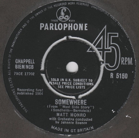 Matt Monro : I Love You Too (7")