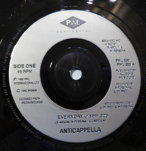 Anticappella : Everyday (7")