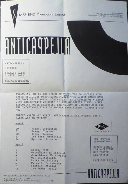 Anticappella : Everyday (7")