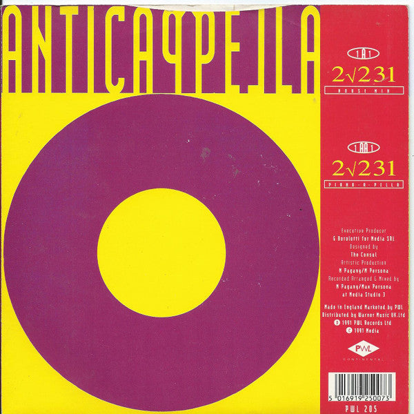 Anticappella : 2√231 (7", Single)