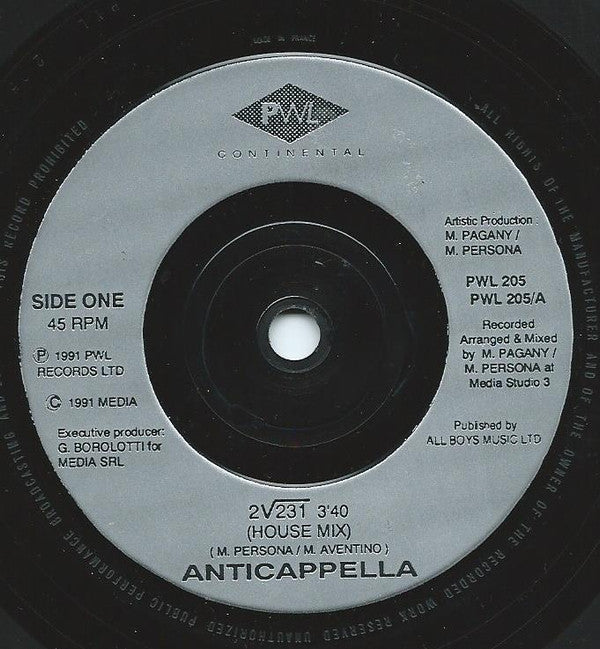 Anticappella : 2√231 (7", Single)