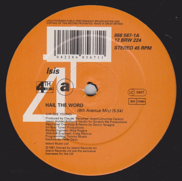 Isis (3) : Hail The Word (12")