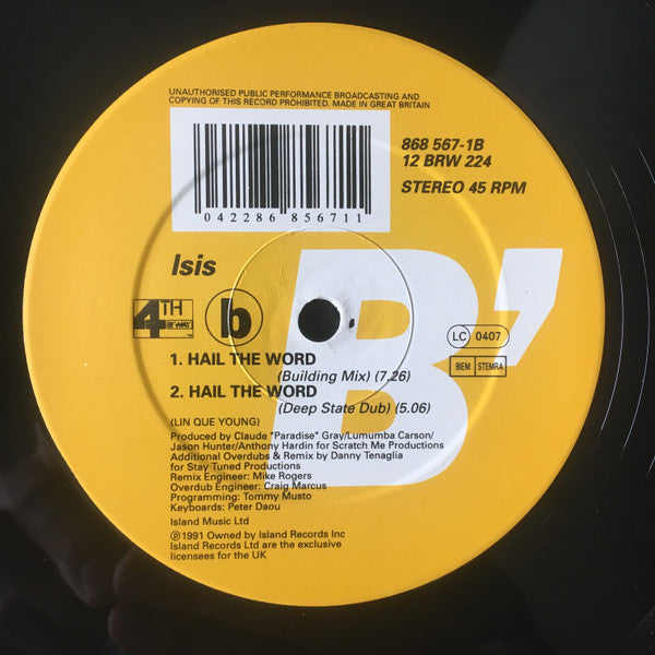 Isis (3) : Hail The Word (12")