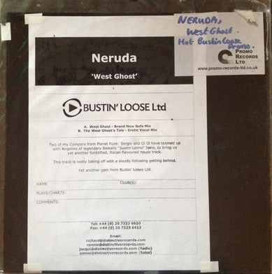 Neruda : West Ghost (12", W/Lbl)