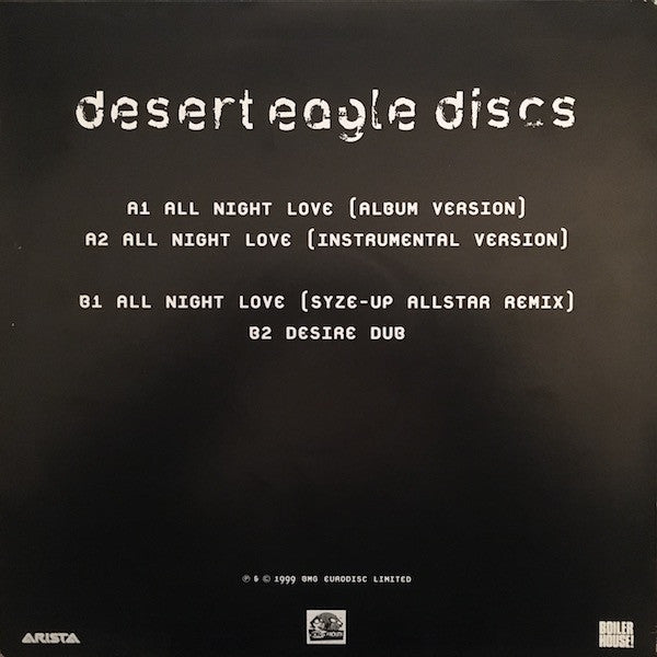 Desert Eagle Discs : All Night Love (12", Promo)