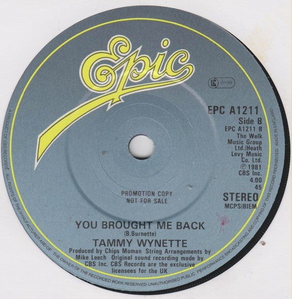 Tammy Wynette : Cowboys Don't Shoot Straight (Like They Used To) (7", Promo)