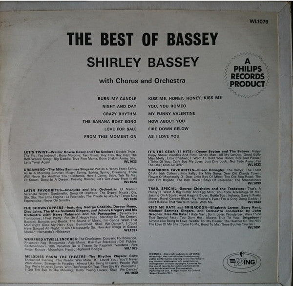 Shirley Bassey : The Best Of Bassey (LP, Comp, Mono, RE)