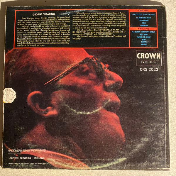 George Shearing / The Bob Freedman Orchestra : It's Real George (LP)