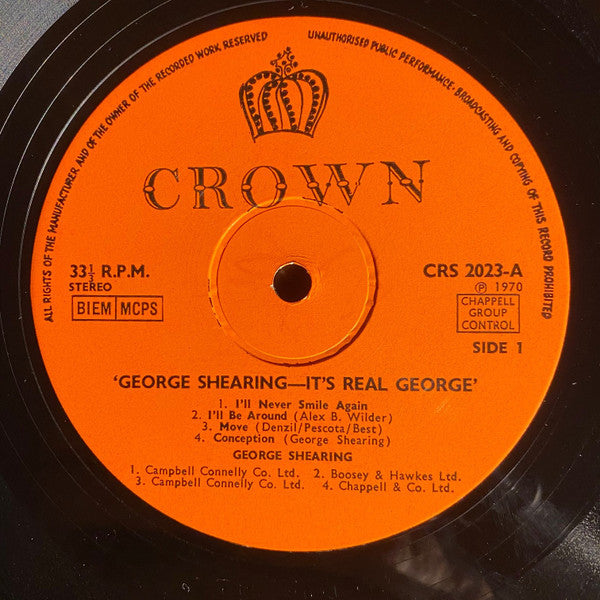 George Shearing / The Bob Freedman Orchestra : It's Real George (LP)