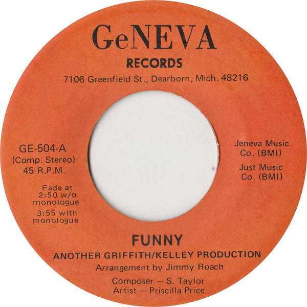Priscilla Price : Funny (7", Single)