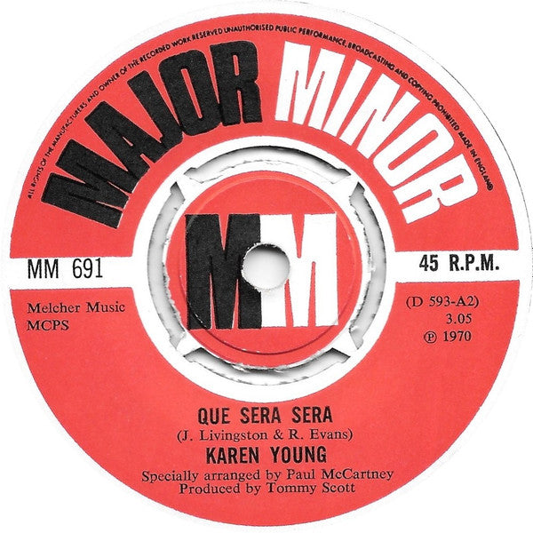 Karen Young (2) : Que Sera Sera (7")