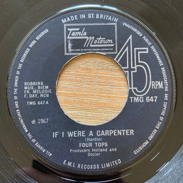 Four Tops : If I Were A Carpenter (7", Single, Lar)