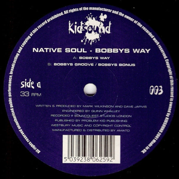 Native Soul : Bobbys Way (12")