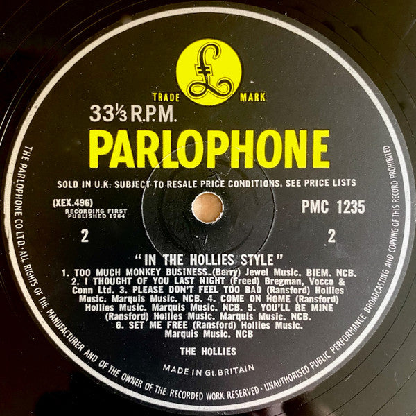 The Hollies : In The Hollies Style (LP, Album, Mono)