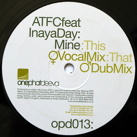 ATFC Feat Inaya Day : Mine (12")