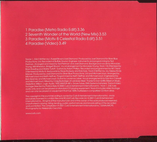 Kaci Battaglia : Paradise (CD, Single, Enh)