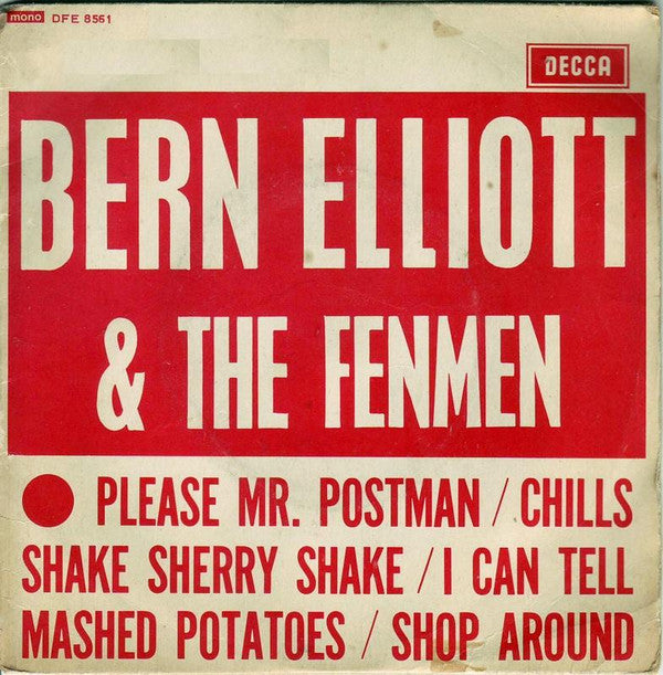 Bern Elliott & The Fenmen : Bern Elliott & The Fenmen (7", EP, Mono, M/T)