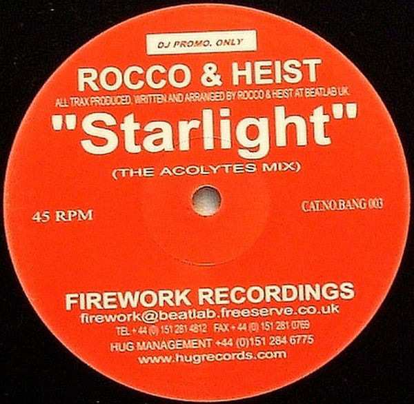 Rocco & Heist : Closer To Heaven / Starlight (12", Promo)
