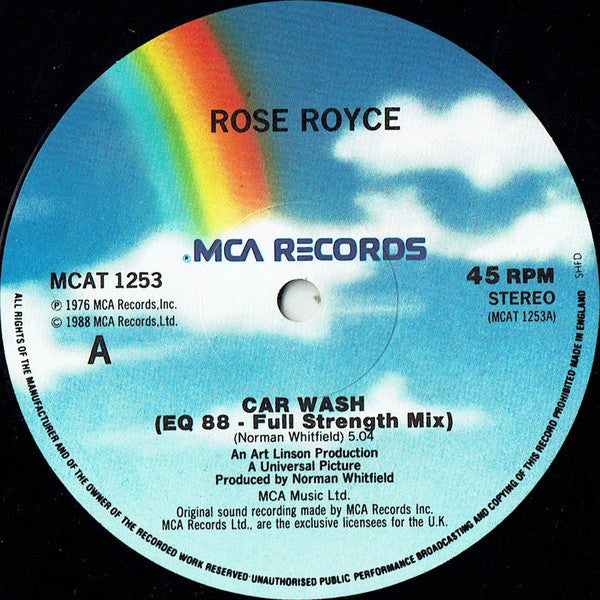 Rose Royce : Car Wash (EQ 88 Full Strength Mix) (12")