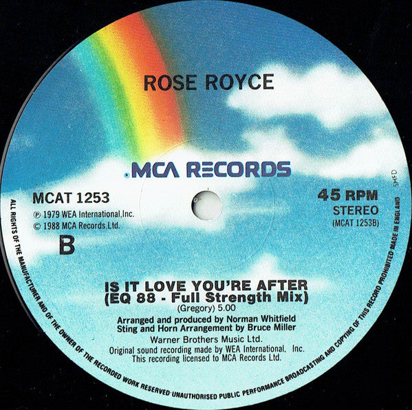 Rose Royce : Car Wash (EQ 88 Full Strength Mix) (12")