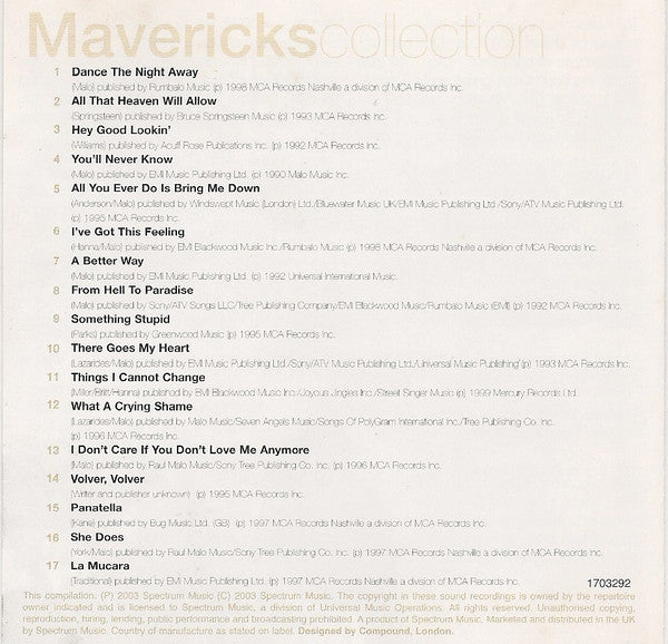The Mavericks : The Mavericks Collection (CD, Comp)