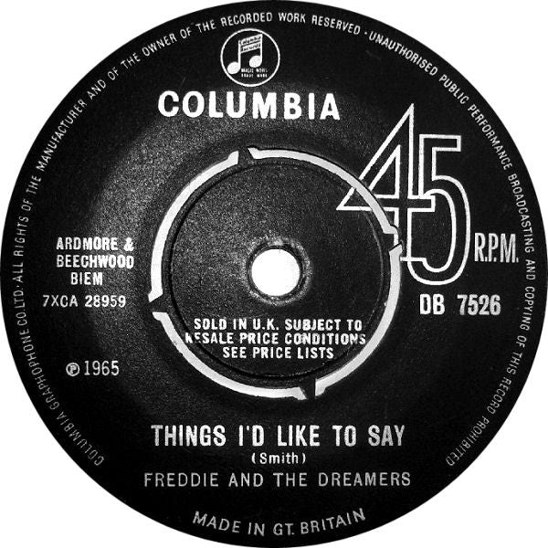 Freddie & The Dreamers : A Little You (7", Single)