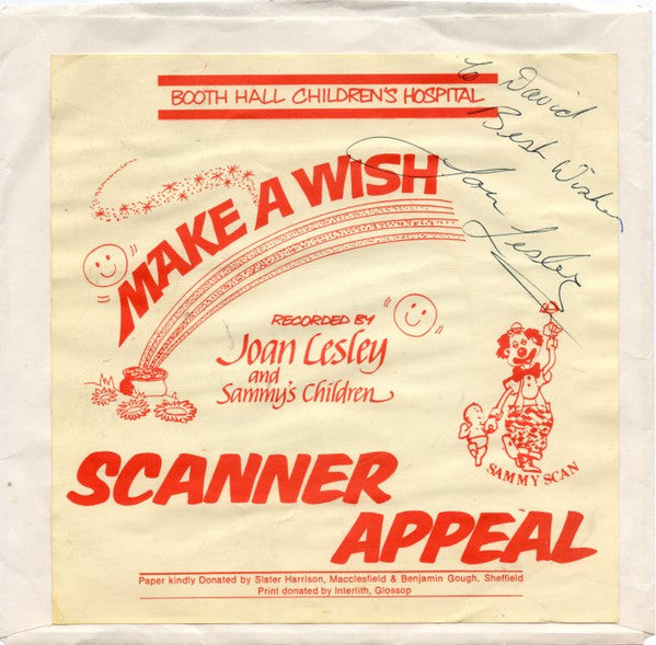 Joan Lesley And Sammy's Children : Booth Hall Children's Hospital Scanner Appeal (7", Single)