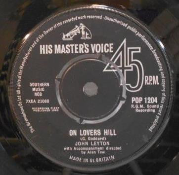 John Leyton : On Lovers Hill (7", Single)