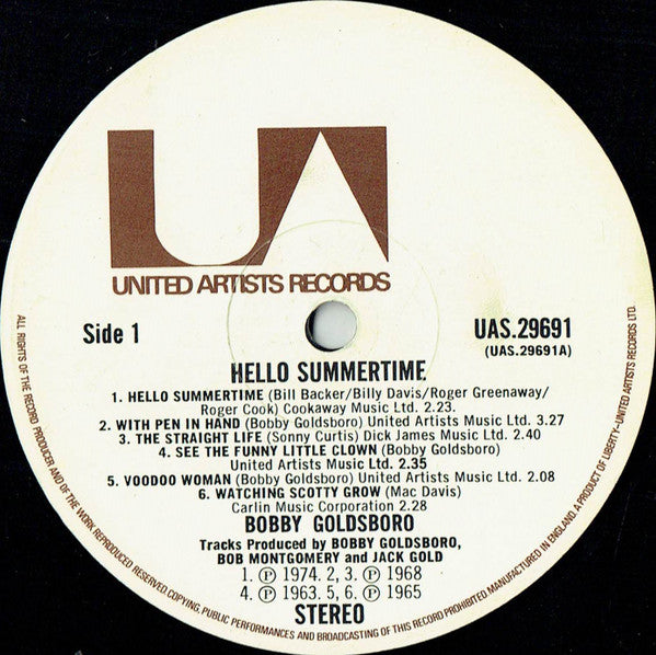Bobby Goldsboro : Hello Summertime (LP, Comp)