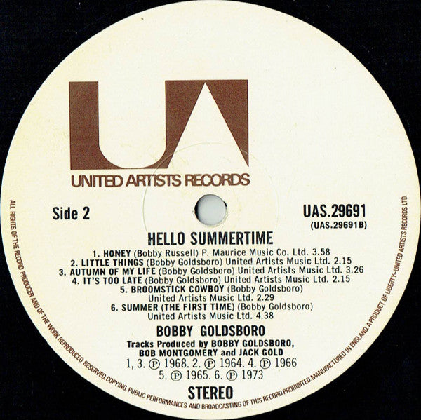 Bobby Goldsboro : Hello Summertime (LP, Comp)
