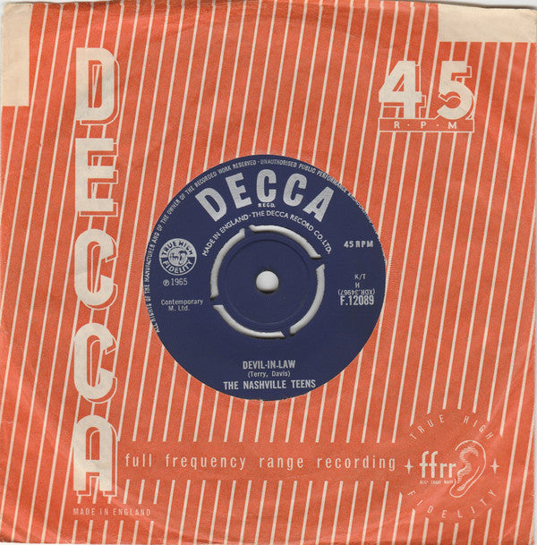 The Nashville Teens : Find My Way Back Home (7")