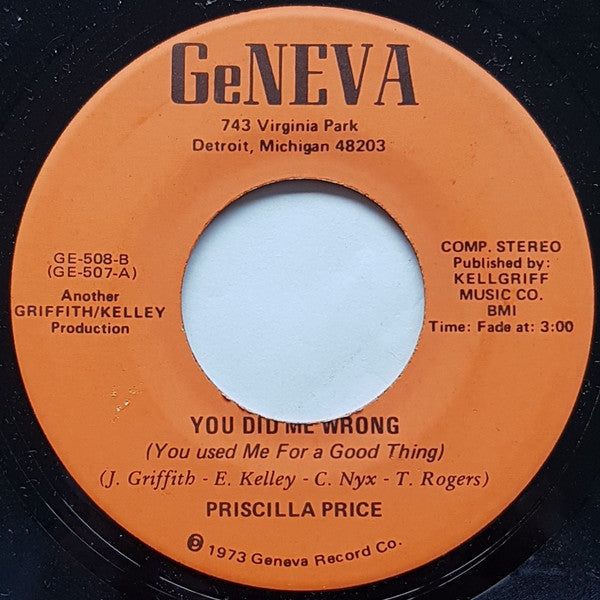 Priscilla Price : Mama (7", Single)
