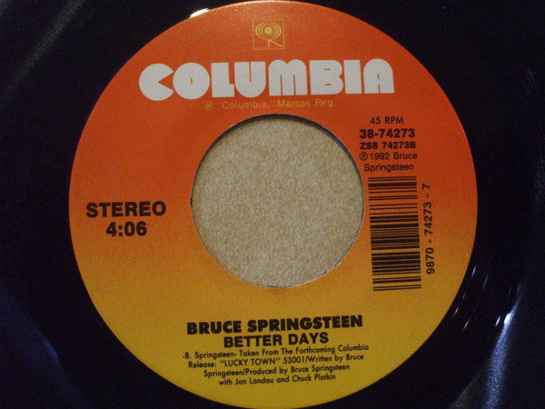 Bruce Springsteen : Human Touch (7", Single)