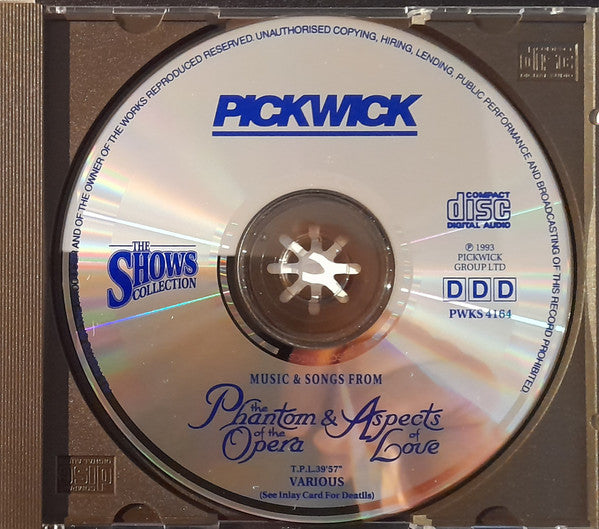 Various : Music And Songs From Andrew Lloyd Webber's The Phantom Of The Opera & Aspects Of Love (CD)