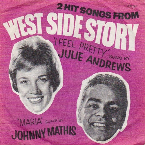 Julie Andrews / Johnny Mathis : 2 Hit Songs From West Side Story (7", Single, Pus)