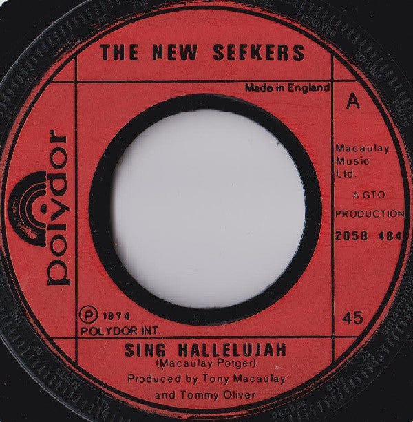 The New Seekers : Sing Hallelujah (7")