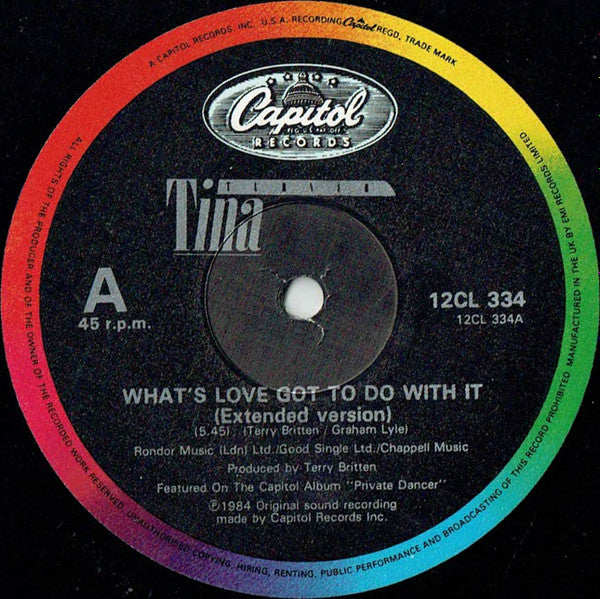 Tina Turner : What's Love Got To Do With It (Extended Version) (12", Bla)