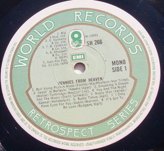 Various : Pennies From Heaven (As Featured In The BBC TV Series) (LP, Comp, Mono)