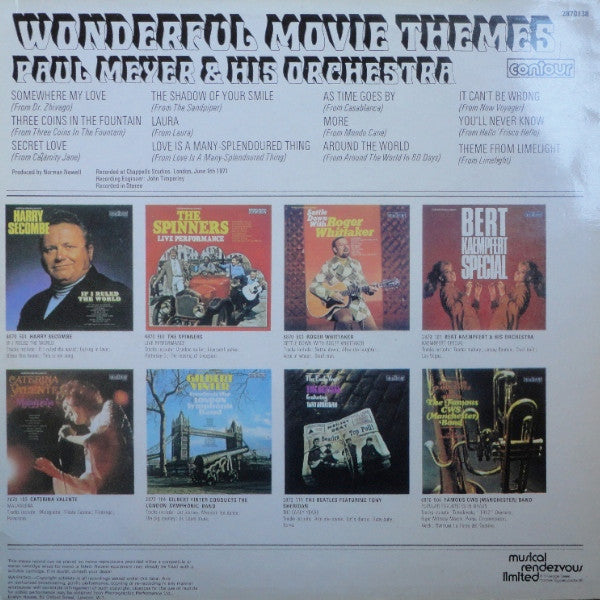 Paul Meyer & His Orchestra : Wonderful Movie Themes (LP, Album, Comp)