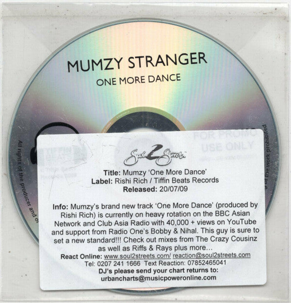 Mumzy Stranger : One More Dance (CDr, Single, Promo)