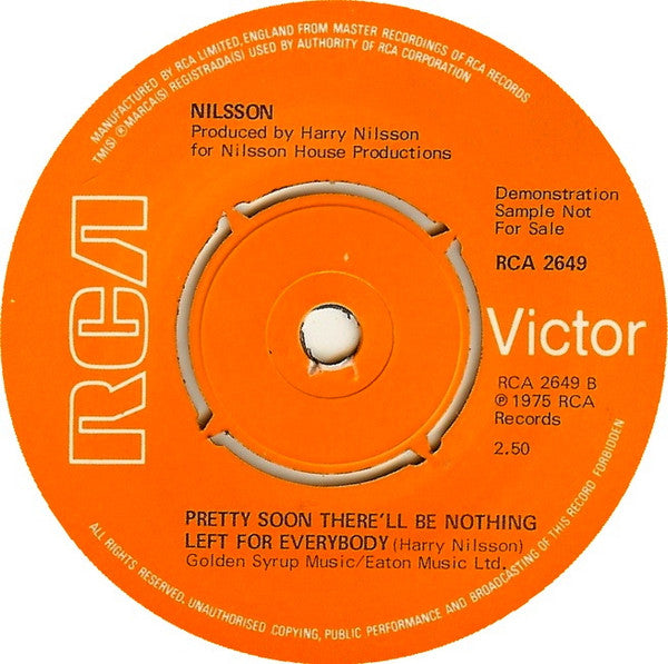 Harry Nilsson : Something True (7", Promo)