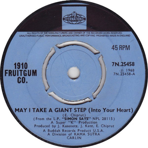 1910 Fruitgum Company : May I Take A Giant Step (7", Single)