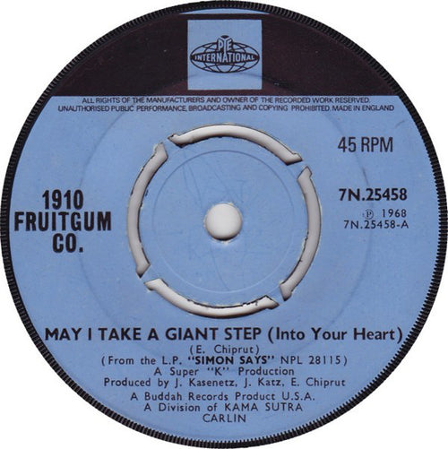 1910 Fruitgum Company : May I Take A Giant Step (7", Single)