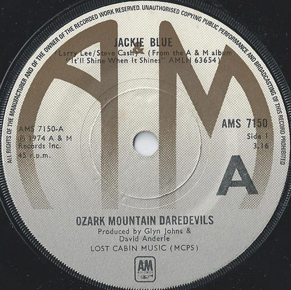 The Ozark Mountain Daredevils : Jackie Blue (7", Single)