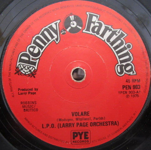 Larry Page Orchestra : Volare (7", Sol)