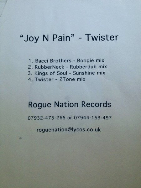 Twister (4) : Joy N Pain (12", W/Lbl, Sta)