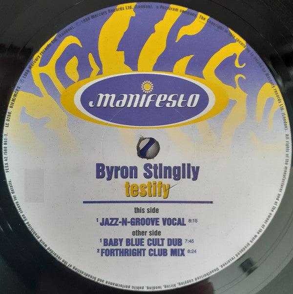 Byron Stingily : Testify (12")