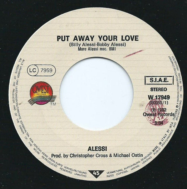 Alessi : Put Away Your Love (7")