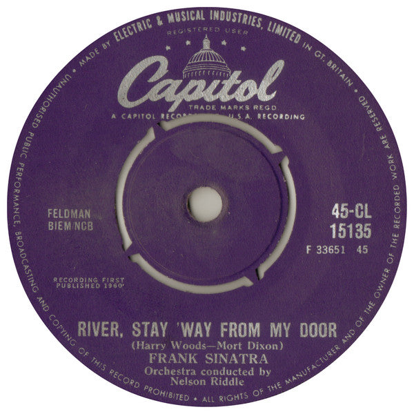 Frank Sinatra : River, Stay 'Way From My Door (7", Single)