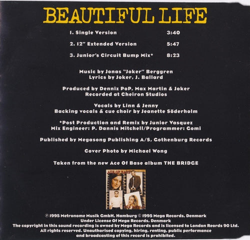 Ace Of Base : Beautiful Life (CD, Single)